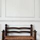 Banc en bois et paille ancien