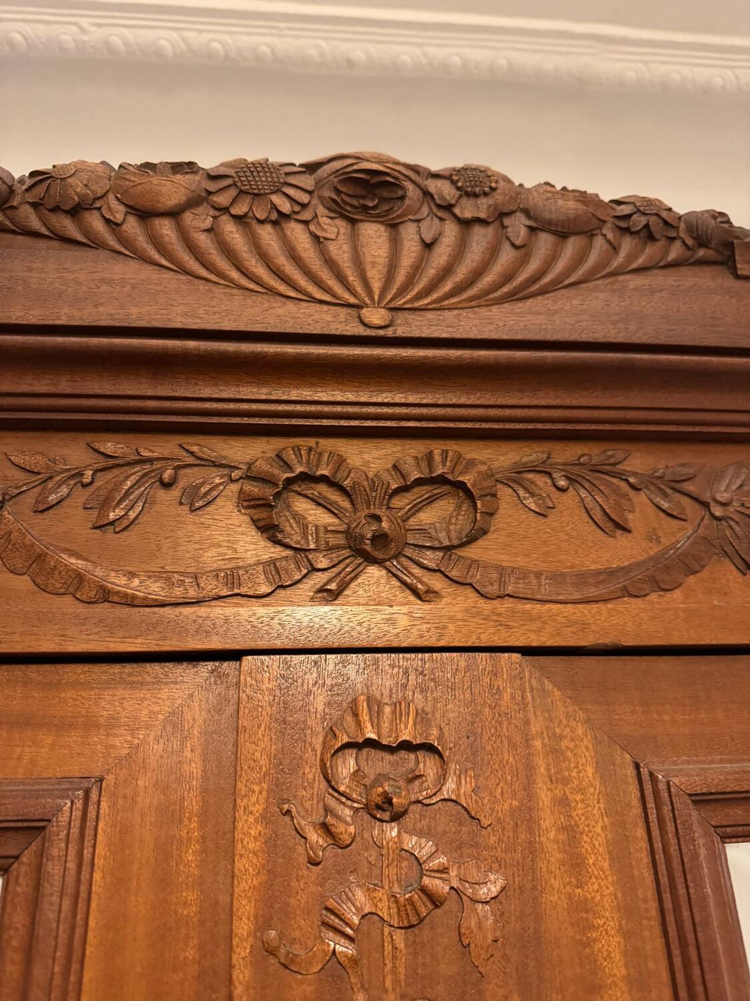 Raw wood wardrobe woodwork