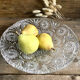 Coupe à fruits en verre ciselé 