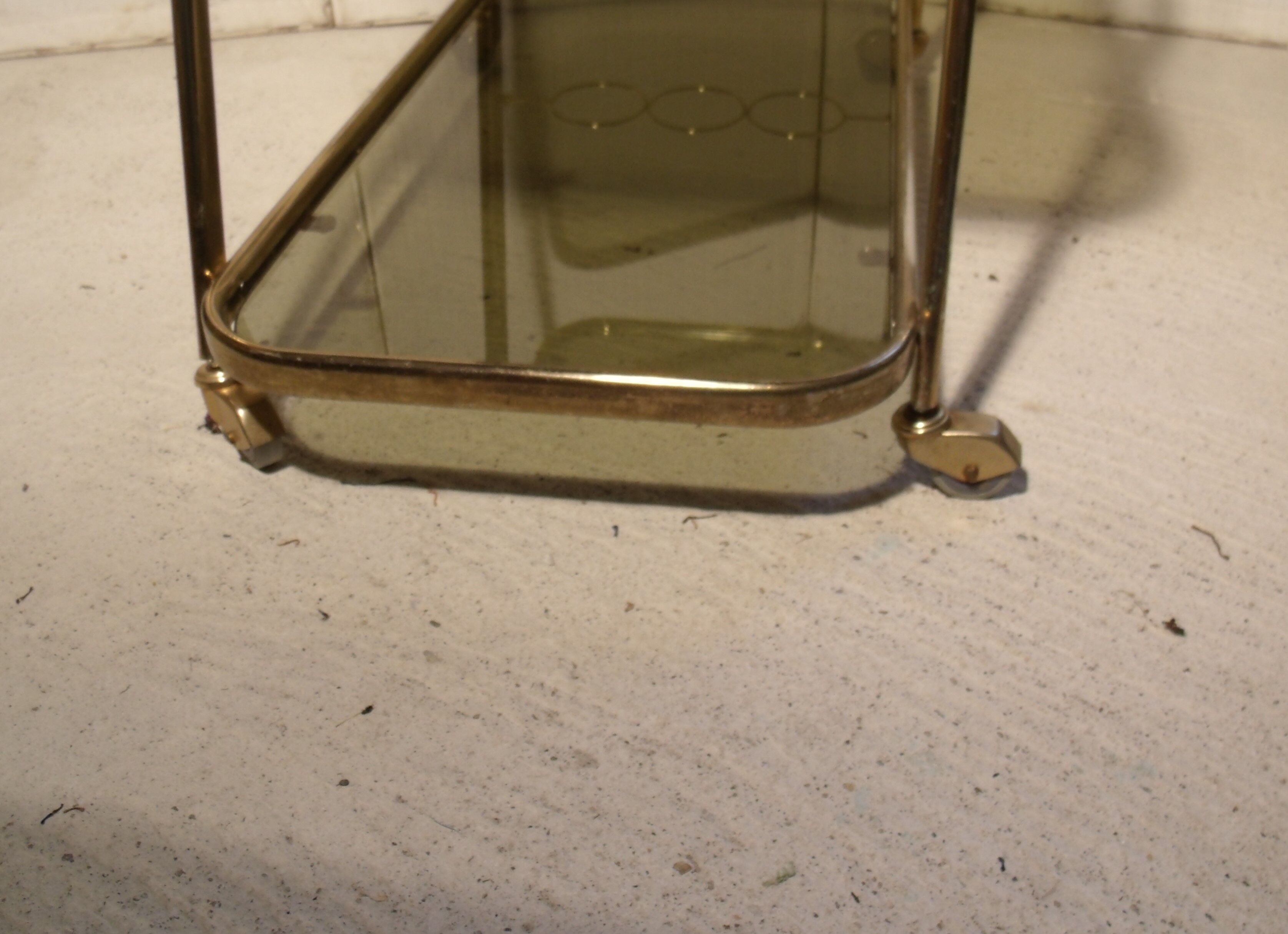 Golden serving table