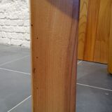 Extendable dining table in solid elm by Maison Regain 1960