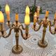 Paire de chandeliers en bronze dore