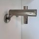 Pair of modernist adjustable wall lights, chrome metal, France 1960