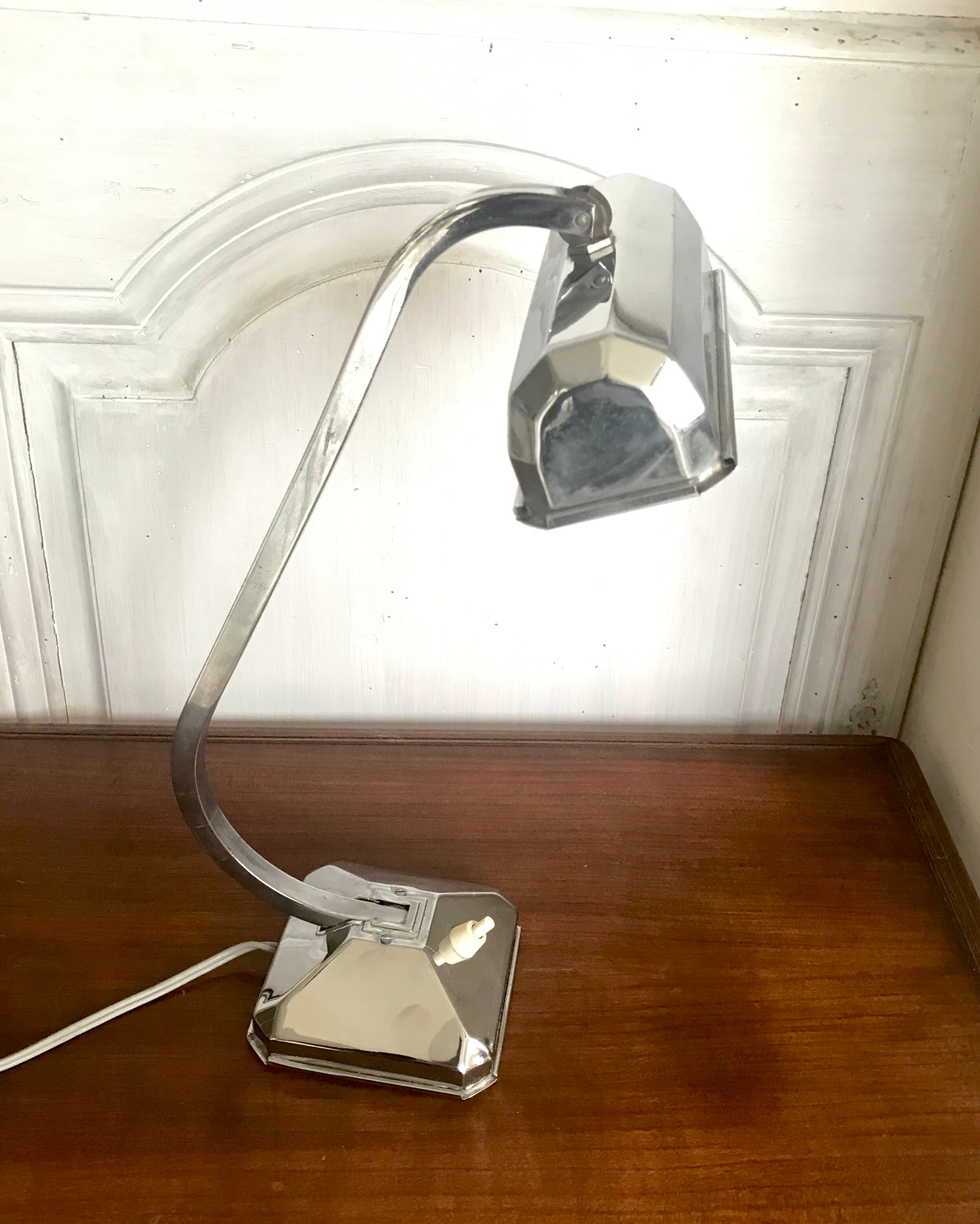 Chrome desk lamp