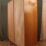 Wood and rattan cabinet