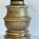 Chic brass lamp and vintage fabric