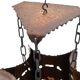 Accolay brutalist chandelier in copper and resin, 1960s