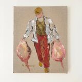 Painting - "The Fisherman" in linen