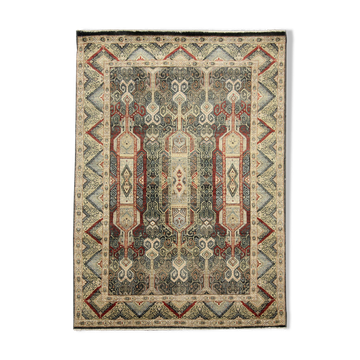 Handmade Traditional Indian Area Rug Fine Oriental Wool Carpet- 122x187cm