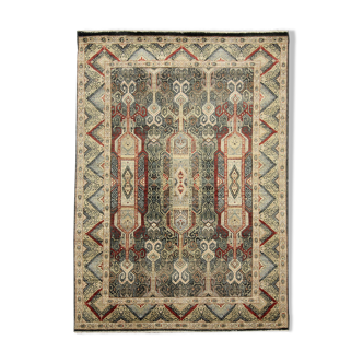 Handmade Traditional Indian Area Rug Fine Oriental Wool Carpet- 122x187cm