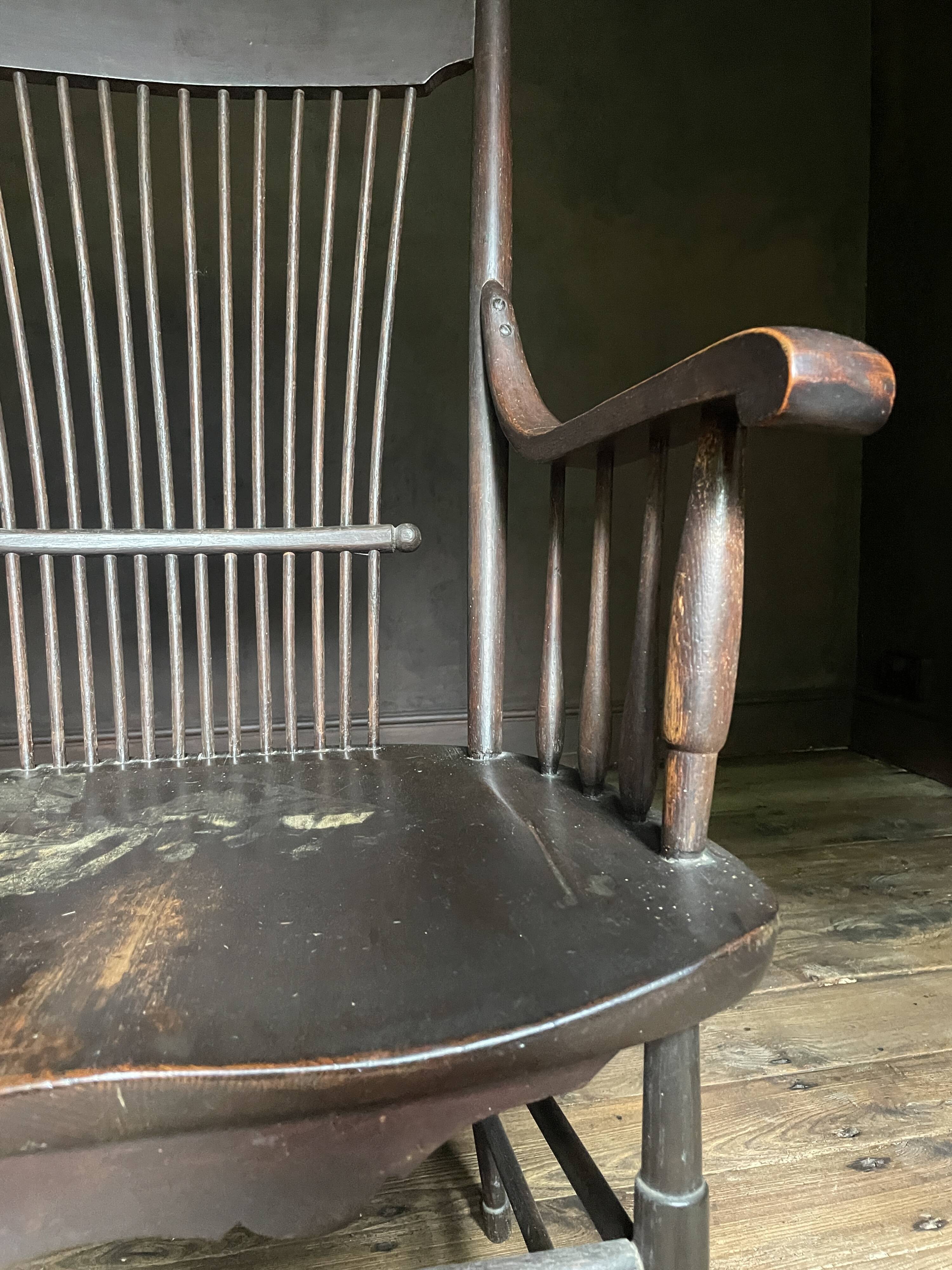Antique Comb Back Windsor Armchair | Country House Chair | Primitive Folk F