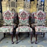 Suite de 6 chaises anglaises en velours