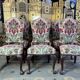 Suite de 6 chaises anglaises en velours