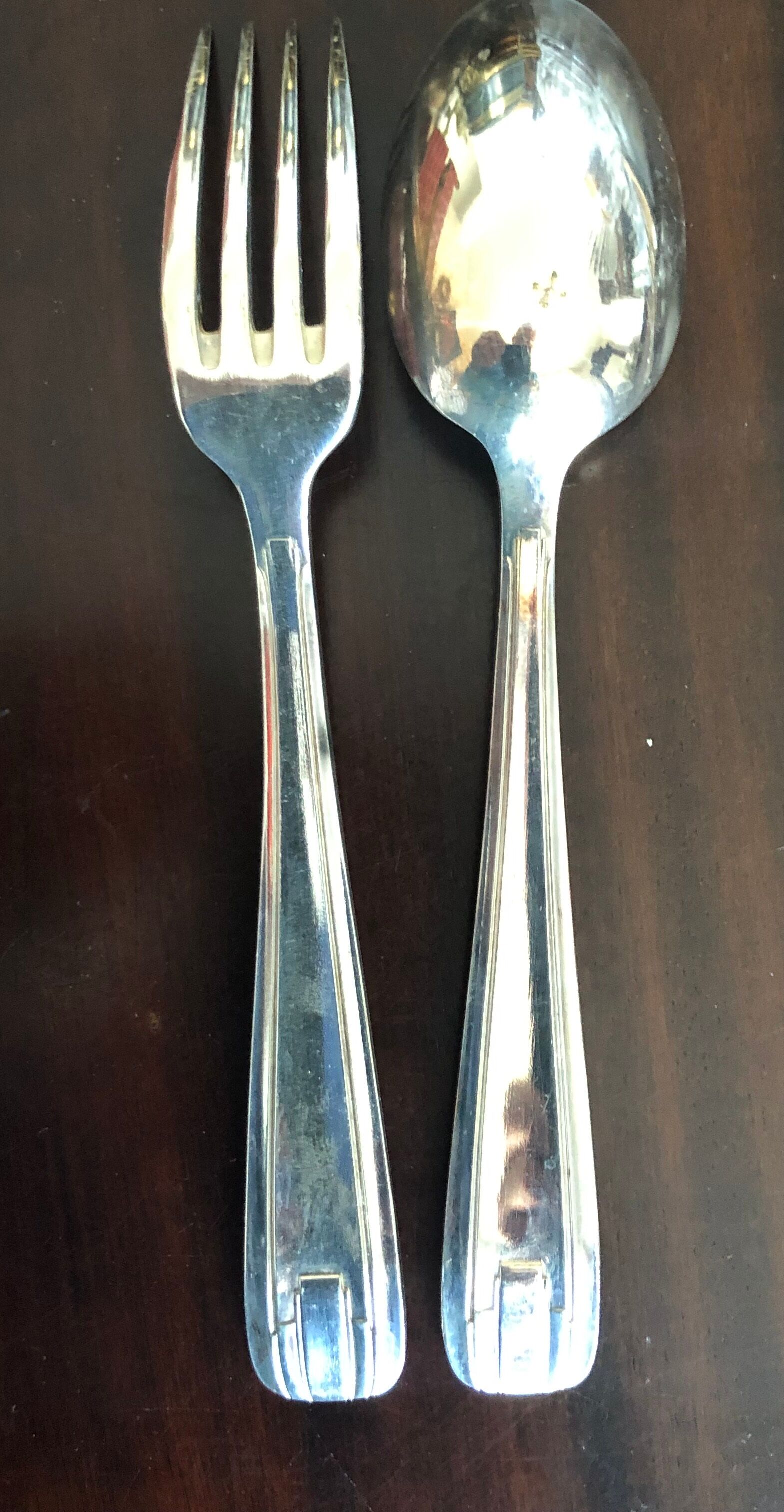 Set of 6 silver metal cutlery (box of 12 pieces)