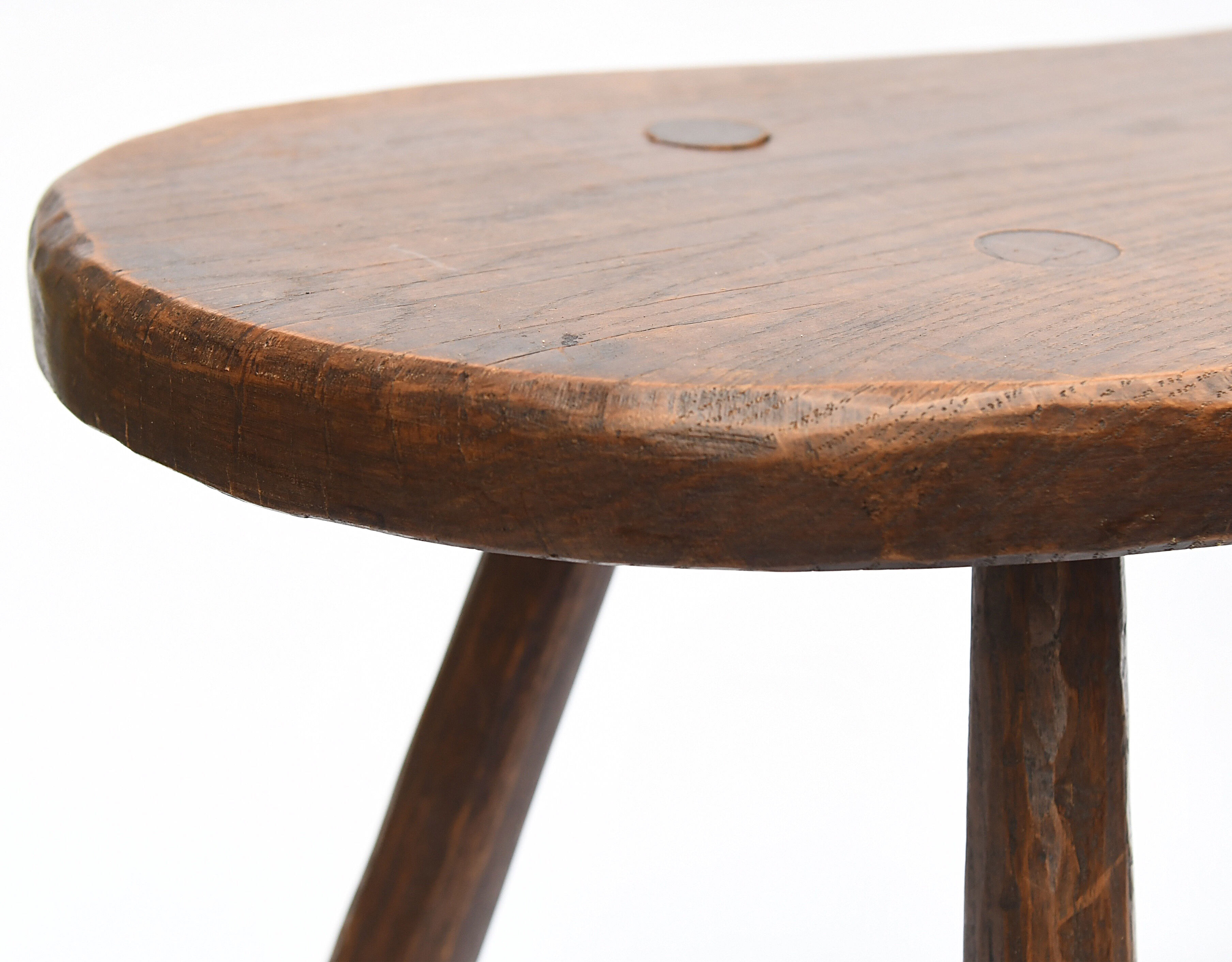 Brutalist solid wood bench