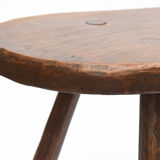 Brutalist solid wood bench
