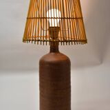 Brown stoneware lamp