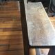 Old solid wood back bench