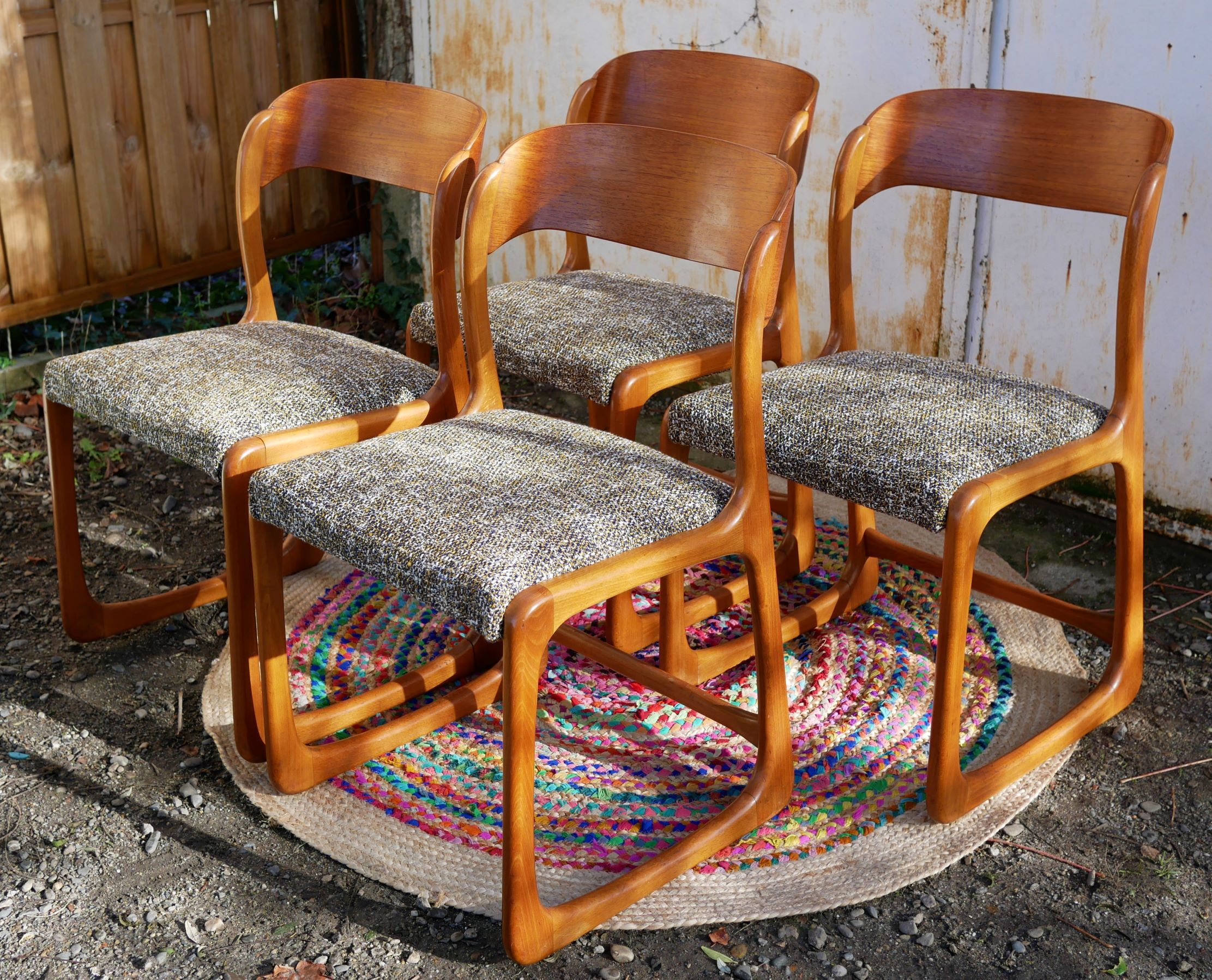 Set of 4 chairs 'sled' edited by Baumann