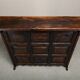 Spanish Rustic Brutalist Dry Bar Counter with matching Barstools