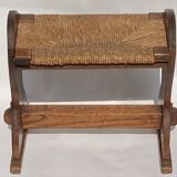 Antique monastry wicker stool or hocker