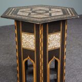 Side table in mother-of-pearl, ancient oriental mosaic