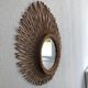 Vintage rattan sun mirror 1960 - 50 x45 cm