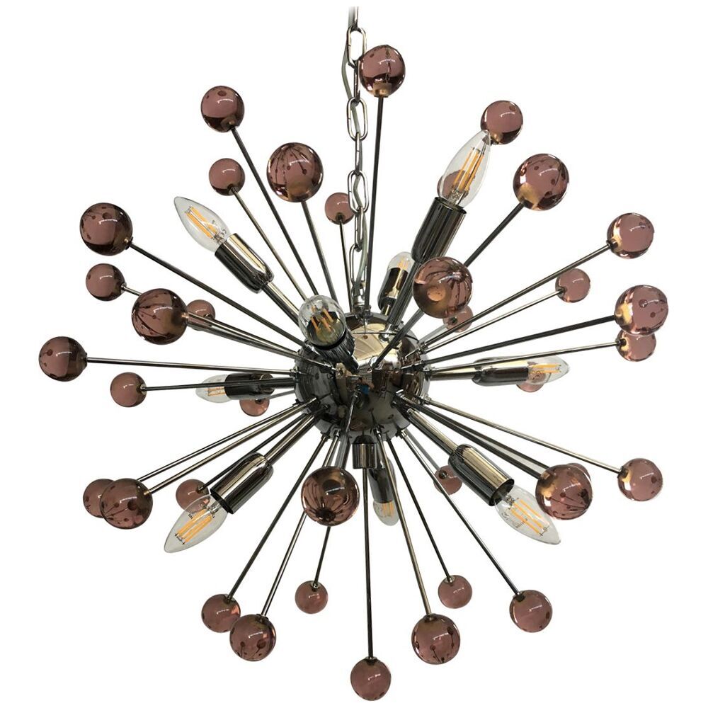 Ametista “star” murano glass sputnik chandelier