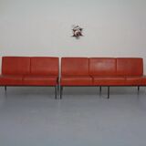 Minimalist 2-Seater and 3-Seater Bench, Germany, 1960s, Set of 2