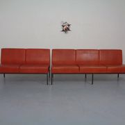 Minimalist 2-Seater and 3-Seater Bench, Germany, 1960s, Set of 2