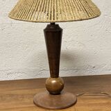 Lampe art déco en bois