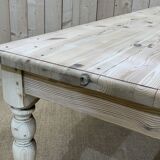English farmhouse table of the twentieth century in raw fir