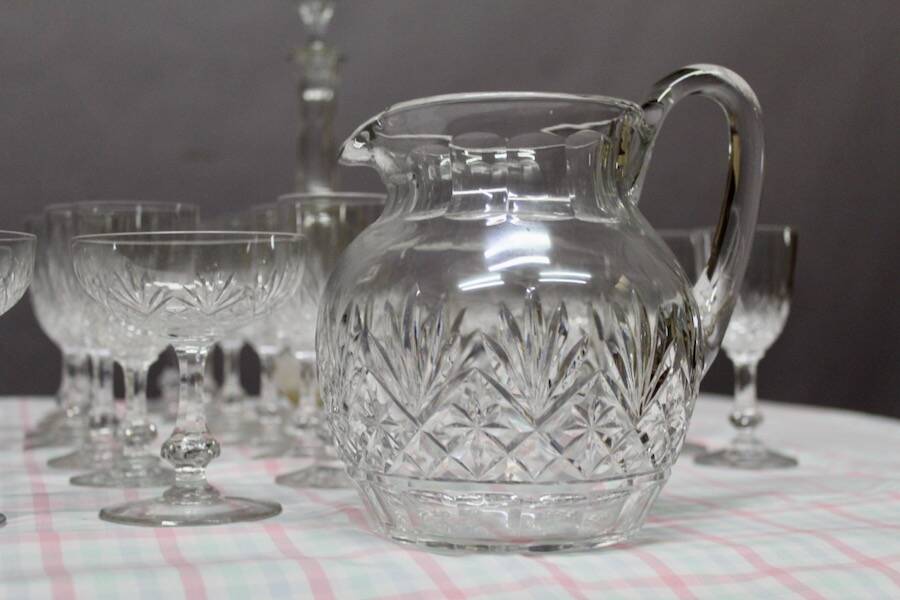 Crystal glass service Saint Louis Model MASSENET 54 pieces