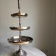 3-storey cake display in silver metal from the Mills Brussels brand. Date from the 1930s