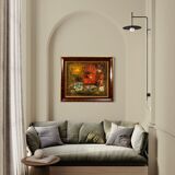 American abstract painting signed by Robert Jay Wolff 20th century