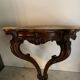 Wood and marble wall console
