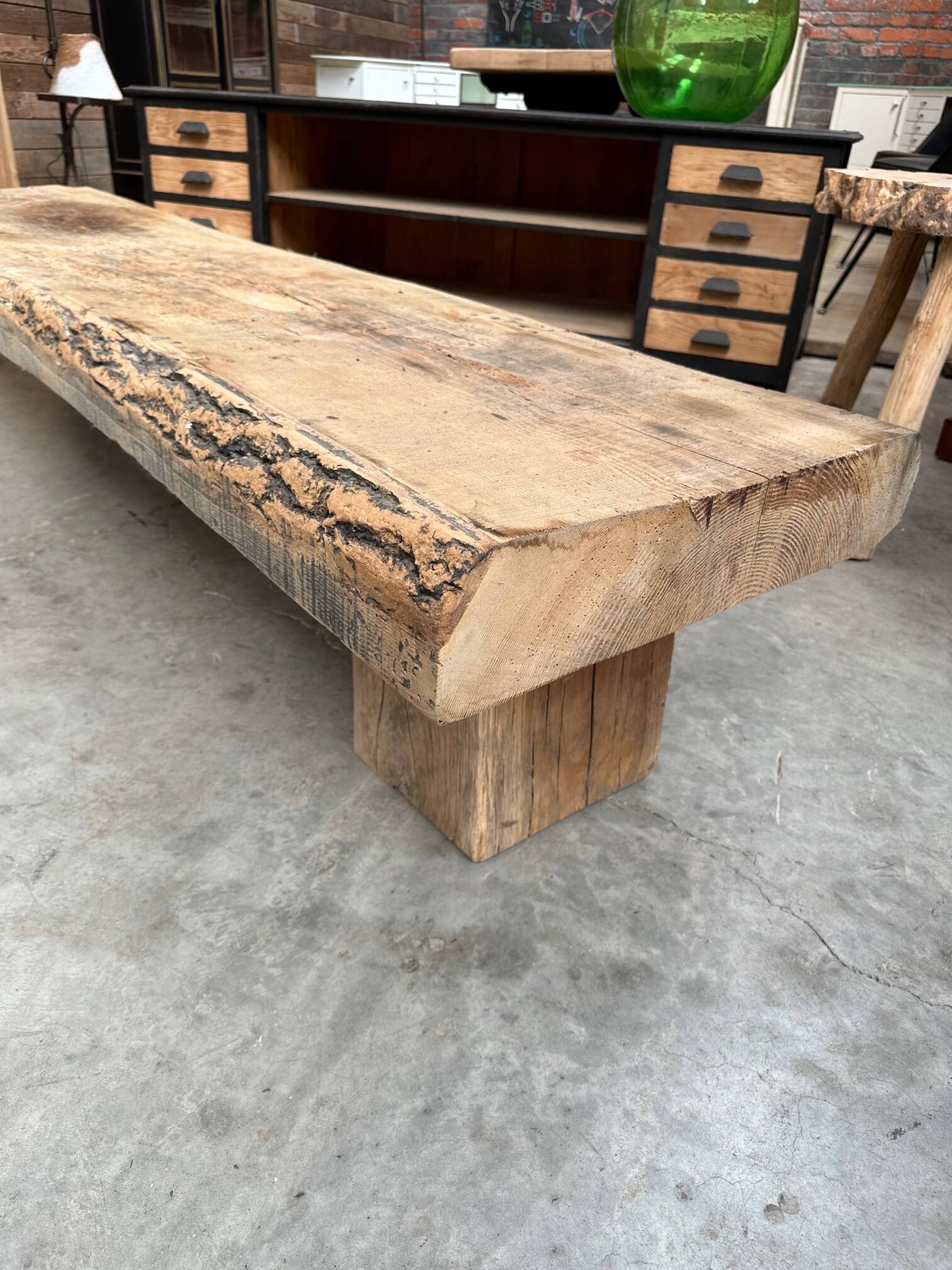 Solid elm coffee table