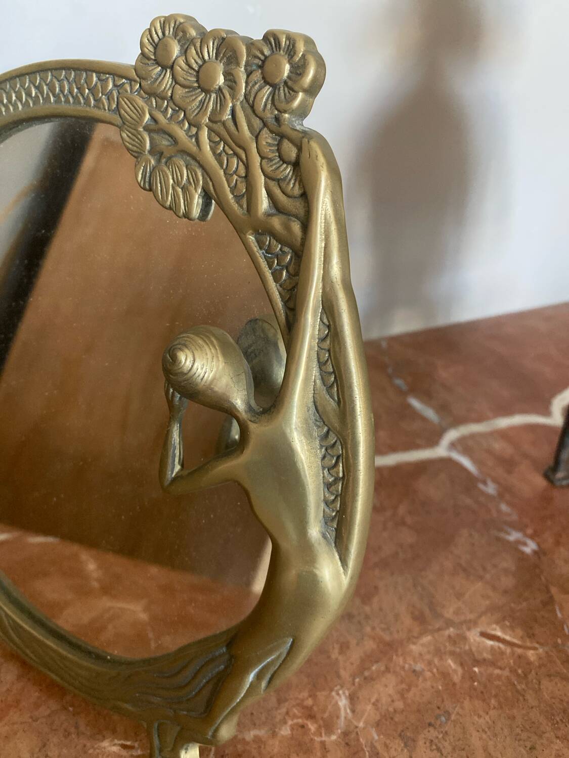 Art Nouveau table or makeup mirror