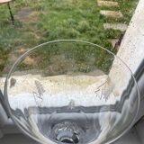 Daum vase, crystal blown and worked hot