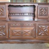 Imposing Basque furniture with regional crosses and original central door - 20th century