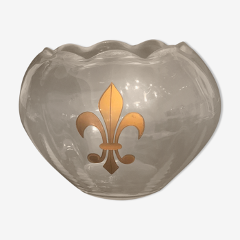 Vase verre fleur de lys