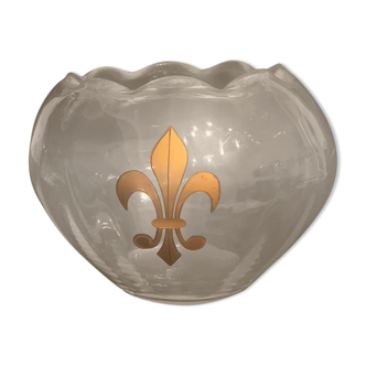 Vase verre fleur de lys