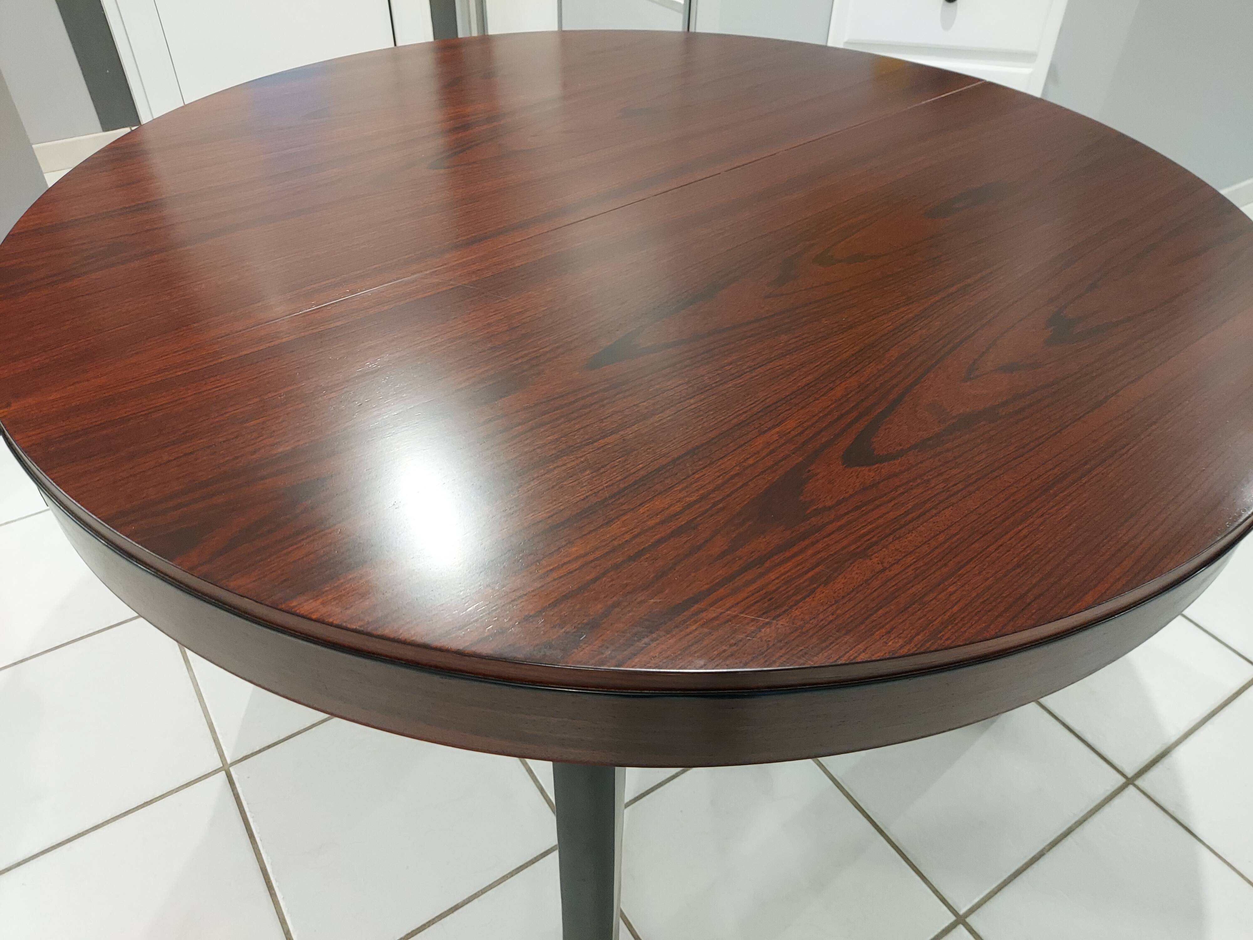 Scandinavian extendable table in vintage rosewood 1970s