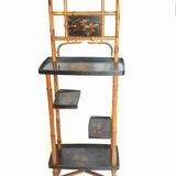 Perret and Vibert shelf in bamboo and Japanese lacquer