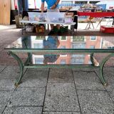 Table basse Pierre Vandel avec deux plateaux verre