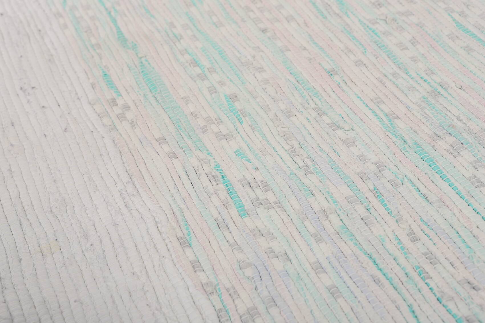Vintage Scandinavian Hand Woven Recycled fabric rug