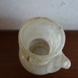 Vase with miniature handle Scavo Seguso Vetri d'Arte iridescent glass Murano 1950