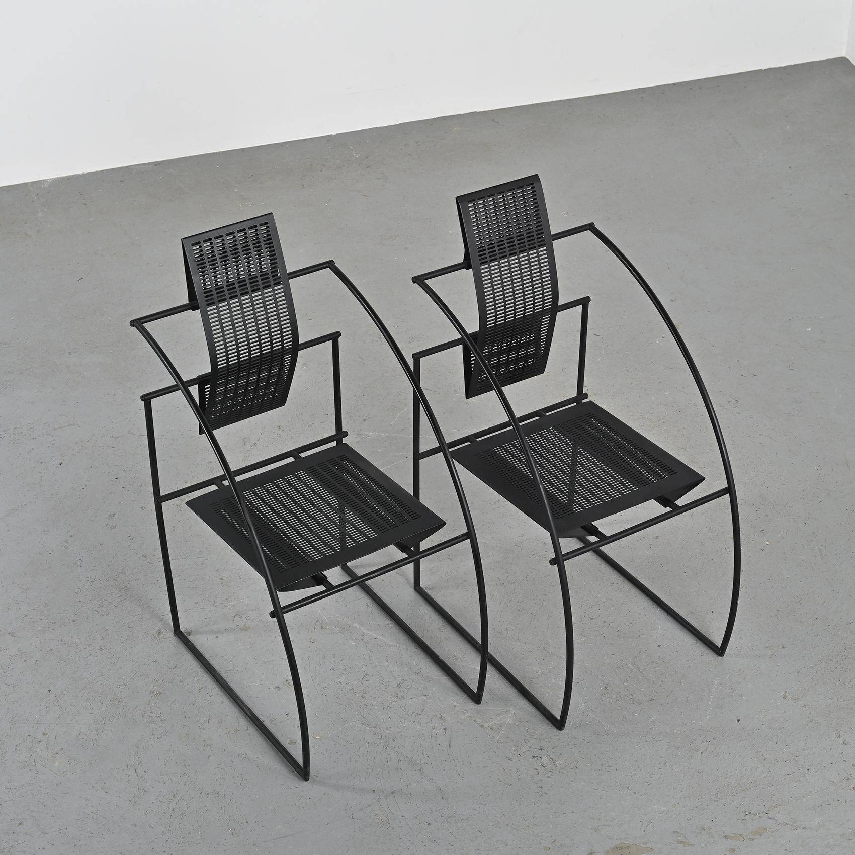 Pair of Quinta model chairs by Mario Botta, Alias circa 1985