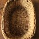 Wicker basket with two oval handles