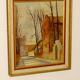 Oil painting on Swedish canvas from the mid-1940s "Street" by Sven Bertil Berg – Vintage and framed.